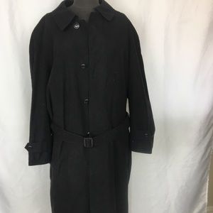 Stafford  Black Trench Coat size 44 short